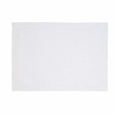 14" x 20" White Hemstitch Placemat