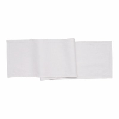 72" White Hemstitch Table Runner