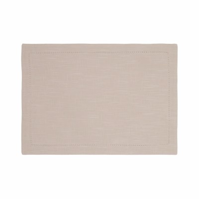 14" x 20" Tan Hemstitch Placemat