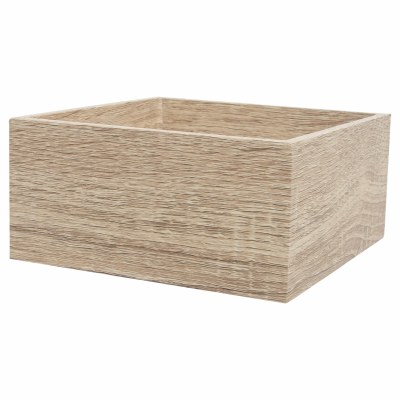 5" Sq Natural Wood Grain Beverage Napkin Holder