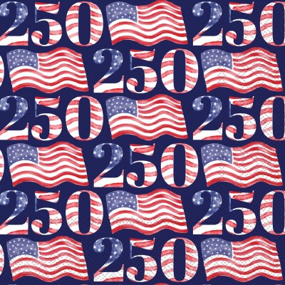 5" Sq USA "250" Beverage Napkins
