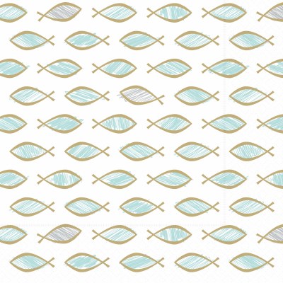 5" Sq Inifinity Fish Beverage Napkins