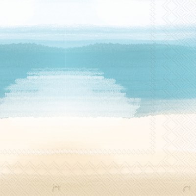 5" Sq Beach Strokes Beverage Napkins