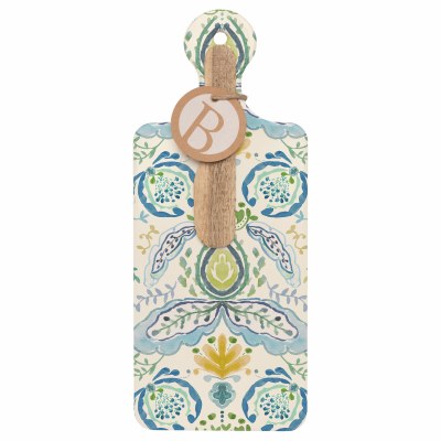 11.5" Azure Ivy Cutting Board With Spreader