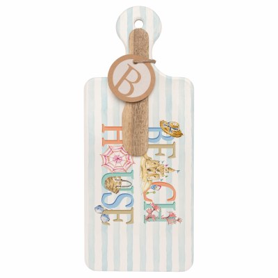 11.5" Beach House Cutting Board With Spreader