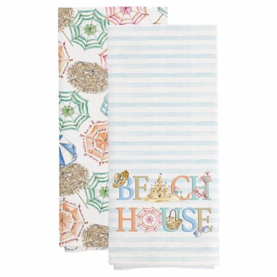 Set of Two "Beach House" Kitchen Towels