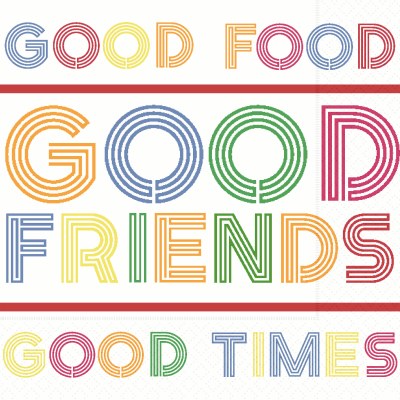 5" Sq "Good Friends..." Beverage Napkins