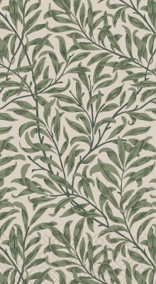 8" x 4" Green Willow Vines Guest Towels