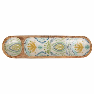 4" x 16" Gold Azure & Ivy Wood Chip & Dip