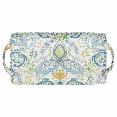 9" x 18" Gold Azure & Ivy Melamine Tray