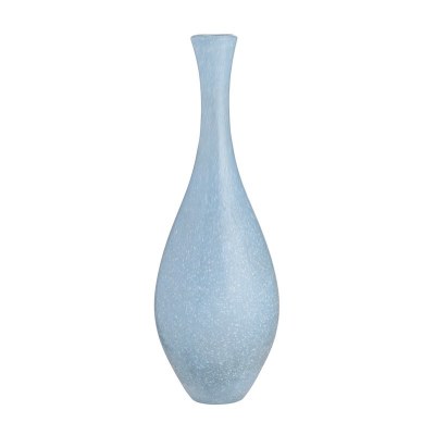 18" Light Blue Glass Vase
