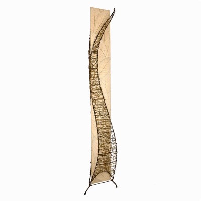 72" Natural Wings Cocoa Leaf Floor Lamp