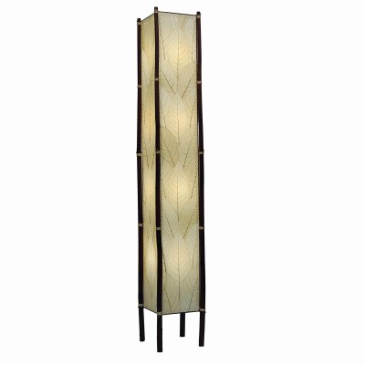 72" Natural Furtune Cocoa Leaf Floor Lamp