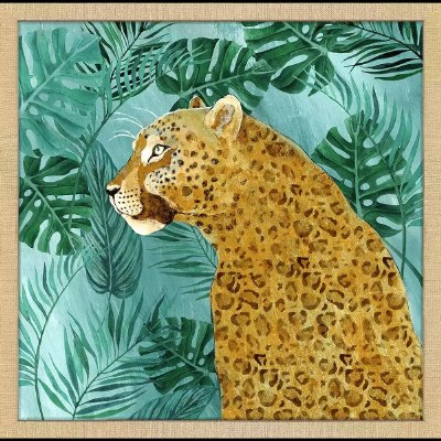 28" Sq Cheetah Framed Print