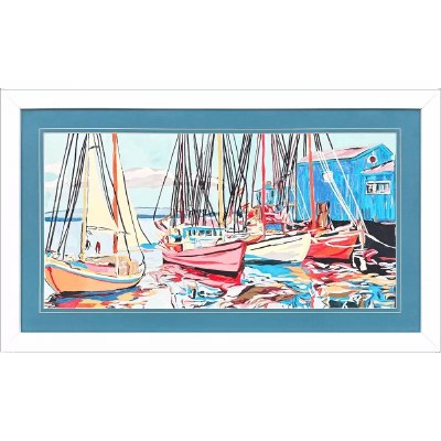 21" x 35" Hull Horizon 2 Framed Coastal Print