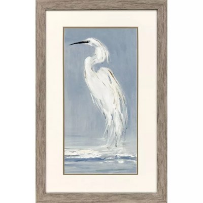 33" x 21" Curve Neck Heron Framed Print