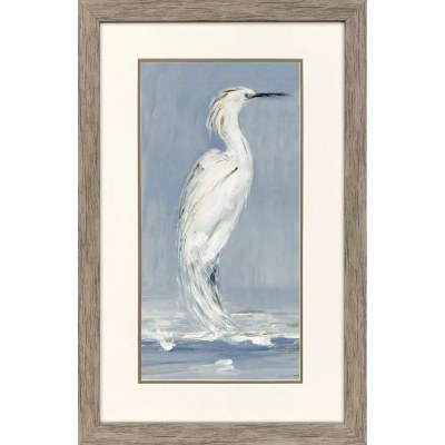 33" x 21" Straight Neck Heron Framed Print