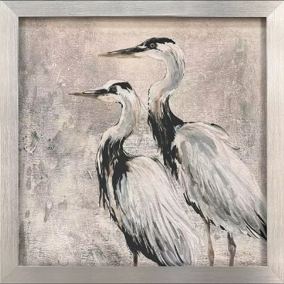 27" Sq Life Mates Birds Framed Print