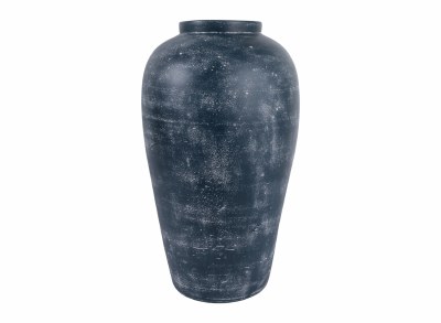 20" Dark Blue Ceramic Vase