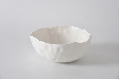 9" Round White Porcelain Bowl by Pampa Bay