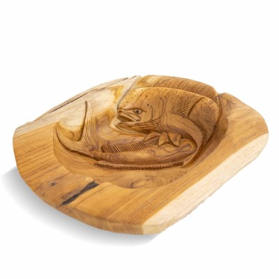 16" Round Brown Mahi Teak Wood Bowl MMG205