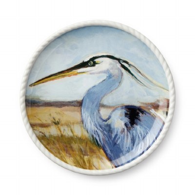 9" Round Blue Heron Plate