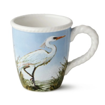 14 Oz White Egret Mug