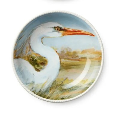 9" White Egret Bowl