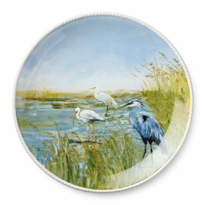 13" Round Coastal Birds Platter