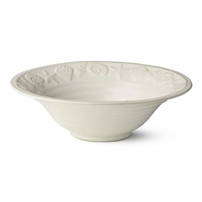 11" Round Cream Coastline Bowl
