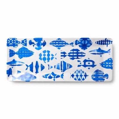 8" x 19" Blue Fish Tale Platter