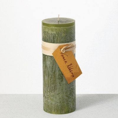 3" x 9" Moss Green Wax Pillar Candle