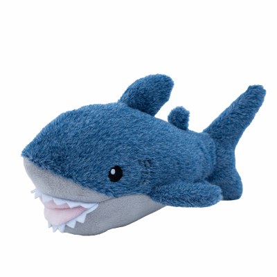 10" Blue and Gray Shark Dog Toy