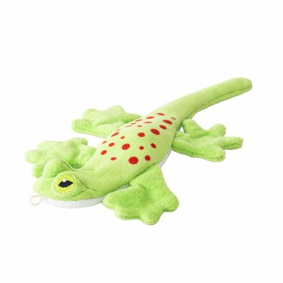 8" Green Lizard Stuffless Rope Dog Toy