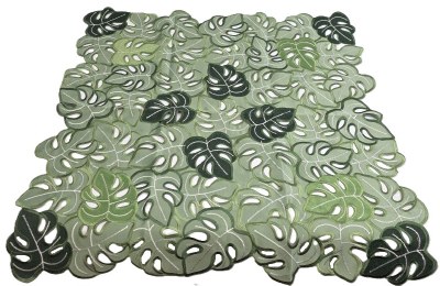 36" Sq Green Monstera Topper