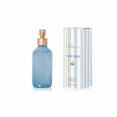3.5 Oz Volcano Fragrance Light Blue Artisan Glass Room Spray