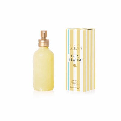 3.5 Oz Isla Bloom Fragrance Yellow Artisan Glass Room Spray
