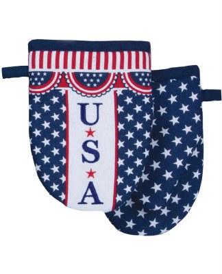 7.5" Red White Blue "USA" Grabber Mitt