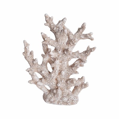 9" Faux Beige Polyresin Coral