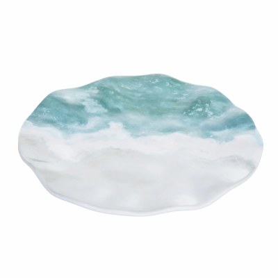 9" Round Shoreline Melamine Plate
