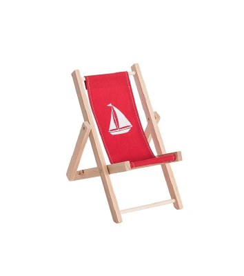 7" Red Sailboat Beach Chair Cell Phone Holder