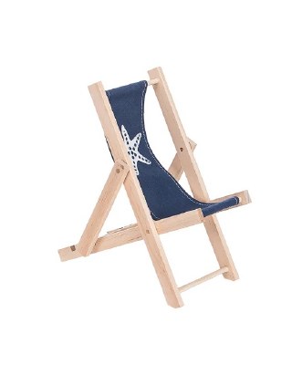 7" Navy Starfish Beach Chair Cell Phone Holder