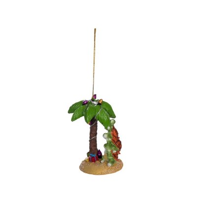 3" Three Sea Turtles and Palm Polyresin Ornament