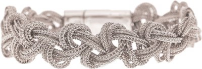 Silver Braid Chain Magnetic Bracelet