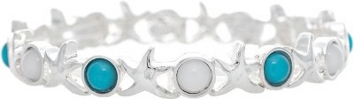 Silver Blue and White Starfish Bracelet