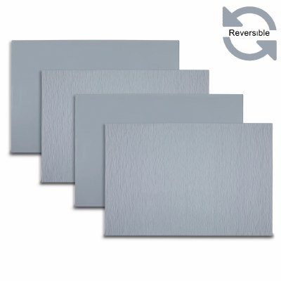 12" x 18" Slate Blue Ridges Vegan Leather Reversible Placemat