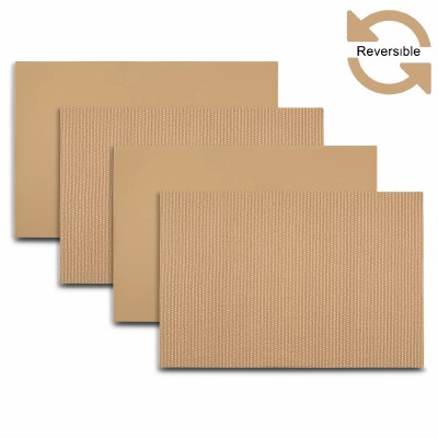 12" x 18" Straw Exeter Vegan Leather Reversible Placemat