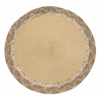 15" Round Beige and Jute Nattura Placemat