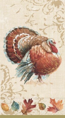 8" x 4" Rustic Turkey Guest Towels