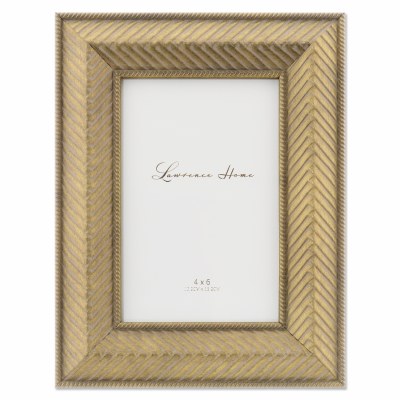 4" x 6" Gold Chevron Photo Frame